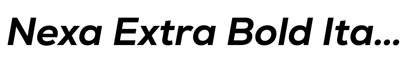 Nexa Extra Bold Italic